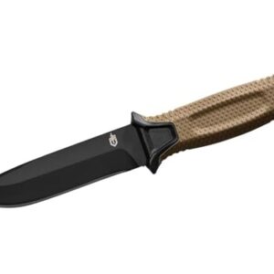 Gerber Messer mit glatter Klinge und Holster, Klingenlänge: 12,2 cm, Survival-Klinge für Outdoor-Aktivitäten und Jagd
