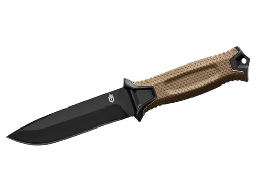 Gerber Messer mit glatter Klinge und Holster, Klingenlänge: 12,2 cm, Survival-Klinge für Outdoor-Aktivitäten und Jagd