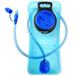 Geroony 2L Trinkblase, Materialverstärkte Auslaufsichere Wanderausrüstung Wasserflasche mit 100cm Extralangem Trinkschlauch. Ideal für Radfahren, Wandern & Klettern.