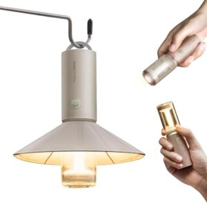 Tragbare Campinglampe, 3 Modi, 180 Lumen, IPX6 Wasserdicht, Abnehmbarer Lampenschirm für Outdoor-Abenteuer wie Wandern und Camping