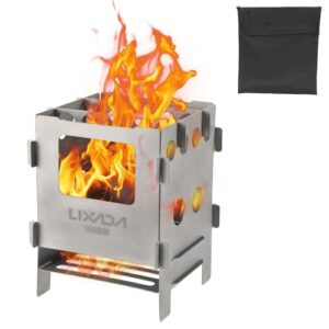 Tragbarer Edelstahl Holzofen für Camping, Wandern und Picknick