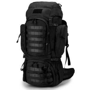 Taktischer Rucksack 60 Liter, Reisetasche mit Regenschutz, großes Wandertuch für Camping und Outdoor-Ausrüstung