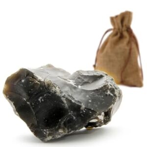 Feuerstein Rohstein für Survival-Trips, Feuerstarter und Flint mit Schlageisen und Steinzeit-Mittelalterliche Aktivitäten