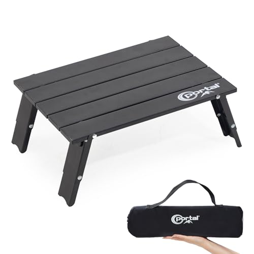 Faltbarer Campingtisch mit verstellbaren Beinen und ultraleichem Gewicht, ideal für Camping und Outdoor-Aktivitäten.