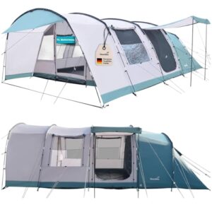 Campingzelt für 6 Personen, Sleeper Technologie, eingenähter Zeltboden und Vordach