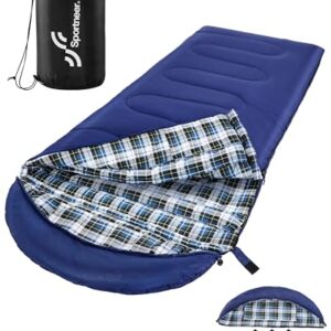 Sportneer Winterschlafsack mit Flanellfutter und abnehmbarer Kapuze, ideal für kalte Wetterbedingungen bei Camping oder Wandern