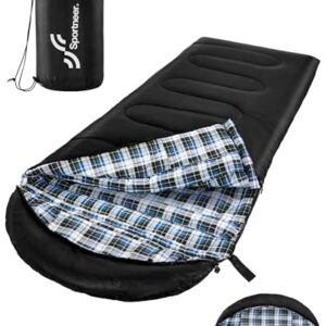 Winterschlafsack mit Abnehmbarer Kapuze und Kompakt Deckenschlafsack für kaltes Wetter bei Outdoor-Aktivitäten wie Camping oder Wandern