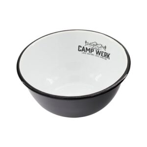 Camping-Schale aus Emaille von Camp Werk, 15cm Durchmesser, feuerfest und robustes Essgeschirr für Camping und Outdoor