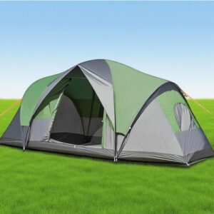 Asdsed Campingzelt, 100% Wasserdicht, 210D Oxford-Geweb, UV-Schutz, Leicht, Stabil Kuppelzelt mit Breathable Mesh und Mosquito Net für Camping Garten (3-10 Personenzelt)