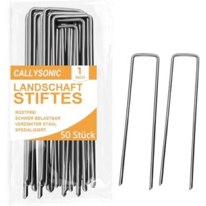 Erdanker/Heringe Anti ROST, Erdanker Bodenanker für Gartenvlies, Unkrautvlies, Zaun & Zelt - 50 Stück