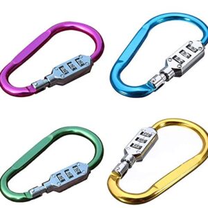 Karabiner mit Zahlenschloss und Nummernschloss für Geocaching - sicheres Abzuschließen von Dosen