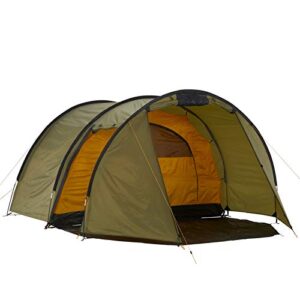 Grand Canyon Robson Tunnelzelt Oliv 4 Personen - perfektes Zelt für Campingabenteuer mit Windbeständigkeit und wasserdichter Oberfläche