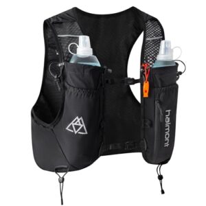 Ultraleichte Trink- und Laufweste mit Hydrationsfunktion für Outdoor-Aktivitäten, Schwarz, S