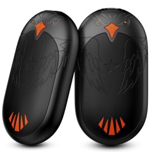 Elektrische Handwärmer 2 Pack, Tragbare Taschenwärmer mit 3 Heizmodi für Outdoor im Winter - Schwarz