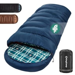 KingCamp Unisex-Adult Schlafsack für den Winter, atmungsaktiver und leiser Schlafsack mit Reißverschluss für perfekten Tiefschlaf und ideal für 4-Jahreszeiten-Schlafsäcke bis -13°C