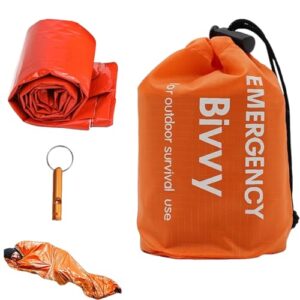 Luxiremi Notfallschlafsack, Überlebensbiwaksack, ultraleichter und wasserdichter Notfallschlafsack für Camping, Wandern und Abenteuer