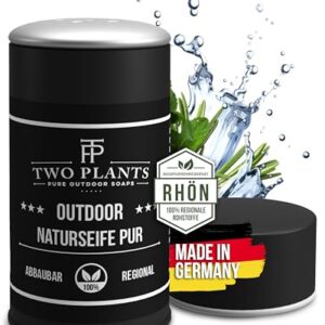 NATÜRLICHE OUTDOORSEIFE, 100% biologisch abbaubar und handgefertigt in Deutschland. Ideal für Camping und Reisen sowie empfindliche Haut und Haare.
