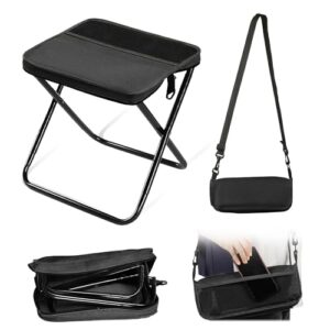 Tragbarer Faltbarer Rucksackhocker für Camping, Klapphocker für Erwachsene, Mini-Taschen-Klapp-Teleskopstühle für Outdoor-Aktivitäten