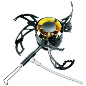 Optimus Tactical Polaris Kocher, ein robustes und zuverlässiges Outdoor-Kochgerät für jede Umgebung, schwarz, 140 x 80 x Ø 65 mm