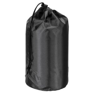 Wasserdichter Outdoor-Aufbewahrungssack mit Zugband und robustem Material für Camping und Wandern, schwarz