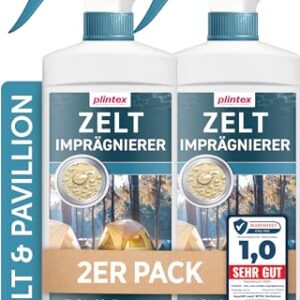 PLINTEX Zelt & Pavillon Imprägnierung 2x580ml - effektiver Flächenschutz für Zelte, Markisen und Sonnenschirme