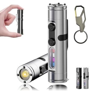 Mini LED-Fernrohr mit Magnet-Schraubenschlüssel und Karabiner, Wasserfest, 9 Lichtmodi, 3 Helligkeitsstufen für Camping und Outdoor-Aktivitäten