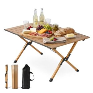 Campingtisch mit klappbarer Konstruktion, höhenverstellbar und Tragetasche, ideal für Camping, Picknick oder Festivals