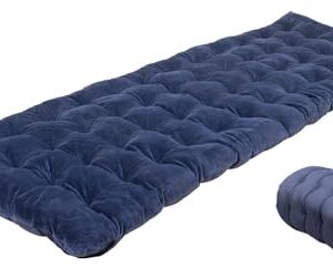 Weiche XL-Feldbettauflage 190 x 68 cm, dunkelblau, waschbar (Outdoor Feldbett Matratze, Bequeme Feldbettauflage waschbar)