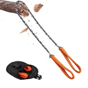 Multifunktionale Handkettensäge mit Paracord Griff für Camping, Garten und Notfälle