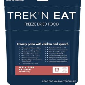 Trek'n Eat Sahnenudeln mit Hühnchen und Spinat - Eine Gesundheitsalternative für ein leckeres Abendessen