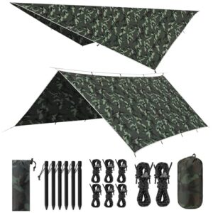 VOSOIR Tarp 3x4M - Ultraleicht Camping Zeltplane mit wasserdichtem Design, ideal für Outdoor-Abenteuer bei Regen, Schnee oder Sonnenlicht.