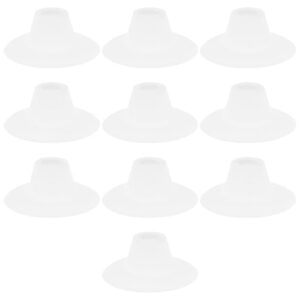 10 Stück W4 Zelt-Regenkappen, 6,5 mm Durchmesser, Glockenzelt, Camping-Plane, Regenkappen für aufrechte Zelte, Markisenstangen, Kunststoff, Weiß