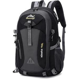 40L Herren Wanderrucksack Trekkingrucksack, 17,3 zoll Reiserucksack, Leichter Wasserdichter Wanderrucksack, Outdoor- Rucksack, Reise Tagesrucksack, Spritzwasserfest, Camping Wandern Reisen