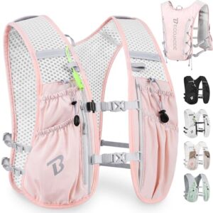 Laufweste 5 Liter für Damen und Herren, ideal für Marathon, Trailrunning, Radfahren, Wandern und Joggen, Rosa