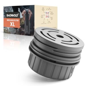 Bachgold Outdoor Wasserfilter, Entfernt 99,99% aller Bakterien und filtert Mikroplastik, Partikel und Chlor. Perfektes Begleiter für Wanderungen, Reisen oder Krisensituationen.