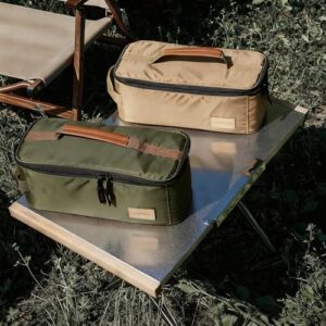 Camping-Kochutensilien-Organizer-Tasche, tragbar und wasserdicht für Outdoor-Reise, Grill und Besteck