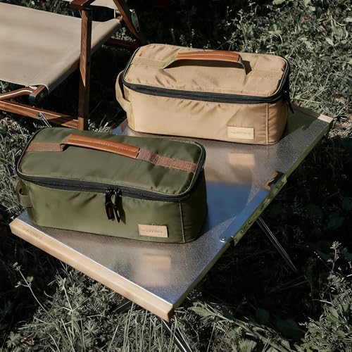 Camping-Kochutensilien-Organizer-Tasche, tragbar und wasserdicht für Outdoor-Reise, Grill und Besteck