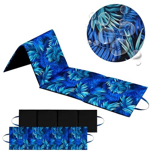 DOMAREX XXL Strandmatte - 180x50x2 cm - Dicke & Faltbare Strandliege für Steinstrand und Sand - Wasserdicht, Groß, Robust & Bequem - Perfekt für Outdoor & Reisen