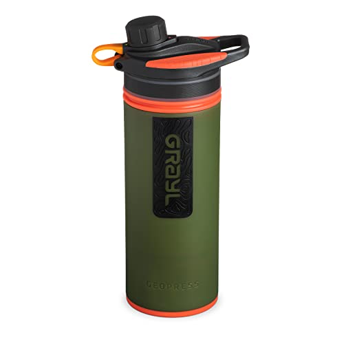 GRAYL GeoPress 710ml Outdoor Wasserfilter, eliminiert 99,99% aller Bakterien und Viren, perfekt für Camping, Survival und Reisen