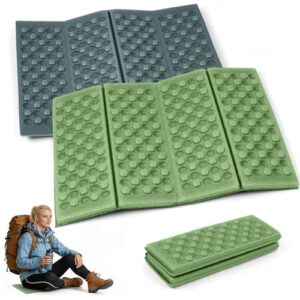 Tragbare ultraleichte Mini-Klappmatte, wasserdicht, Ultraleichte Schaumstoff-Sitzpolster, faltbar, leicht, Knie- und Sitzkissen, Doppelseitig, Sitzunterlage für Camping, Picknick, Hiking, Wandern