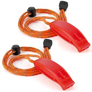Einzelne Hipat Notfallpfeife mit rotem Lanyard, ideal für Kajakfahrer, Bootsfahrer und Schwimmer