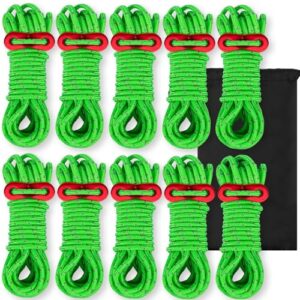 8 Stück abspannseile, reflektierendes Seil, 4mm Ø, 400mm Länge, für Zelte und Camping