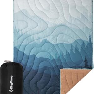 Campingdecke Warm Thermal Sherpa & Ripstop, Extra dick und wasserdicht für Camping, Picknicks und Strand