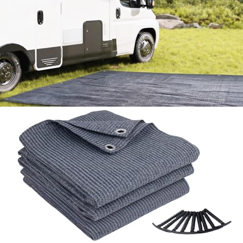 Vorzeltteppich aus HDPE-Material für Camping, atmungsaktiv und rutschfest, 2x3m Zeltboden mit Markise