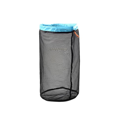 Schwarze Netztasche aus Nylongewebe für Camping-Ausflüge, optimale Aufbewahrungsmöglichkeit für Kleidung und Lebensmittel