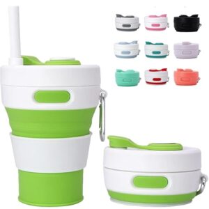 BPA-freier Reisebecher mit silikonischem Gehäuse, integriertem Deckel mit Stroh und wiederverwendbarem Design für Camping-, Picknick- oder Wander-Erlebnisse