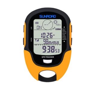 Multifunktionales GPS-Messgerät mit Höhenmesser, Barometer, Kompass, Thermometer, Hygrometer, Wettervorhersage, Uhr, Datum, LED-Taschenlampe und Wecker