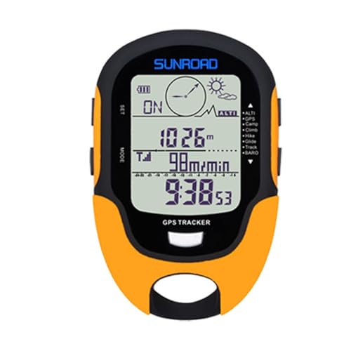 Multifunktionales GPS-Messgerät mit Höhenmesser, Barometer, Kompass, Thermometer, Hygrometer, Wettervorhersage, Uhr, Datum, LED-Taschenlampe und Wecker