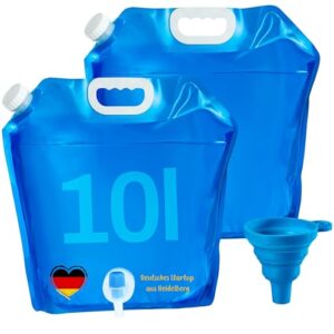 Faltbarer Wasserkanister, Trinkwasserkanister faltbar für Outdoor & Camping, BPA-freier Wasserbehälter faltbar, Wasseraufbewahrung & Notvorrat
