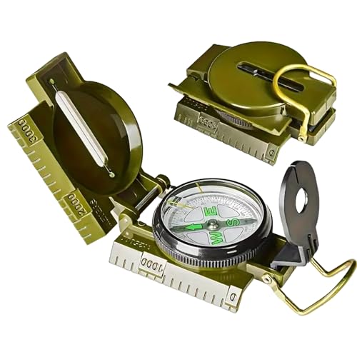 Kompass mit robuster Metallkonstruktion, ideal für Outdoor-Abenteurer, Wandern, Rucksackreisen und Camping, zuverlässiges Navigationswerkzeug